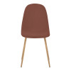 Chair Bella pakoworld dusty pink velvet fabric with natural color metal leg 44x55x85cm