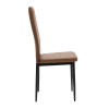 Καρέκλα Parker pakoworld cappuccino PU με μεταλλικό μαύρο πόδι 41x48x96εκ