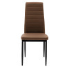 Καρέκλα Parker pakoworld cappuccino PU με μεταλλικό μαύρο πόδι 41x48x96εκ