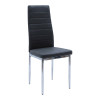 Καρέκλα Parker pakoworld μαύρο PU με πόδι χρωμίου 41x48x96εκ