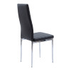 Καρέκλα Parker pakoworld μαύρο PU με πόδι χρωμίου 41x48x96εκ