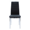 Καρέκλα Parker pakoworld μαύρο PU με πόδι χρωμίου 41x48x96εκ