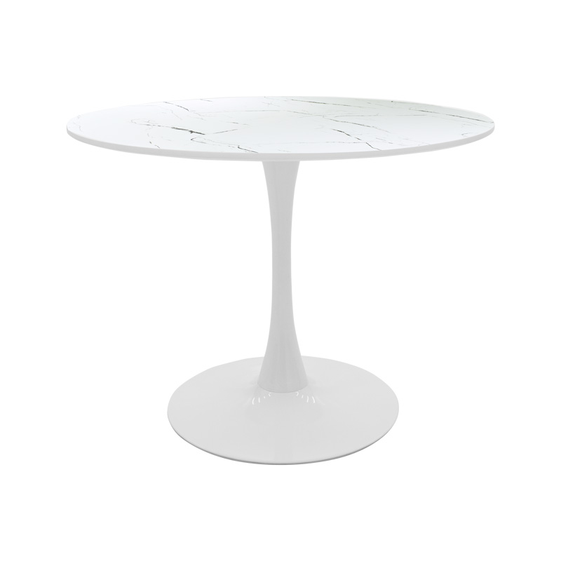 Balou pakoworld table mdf in white with marble look D80x73cm