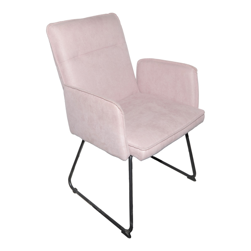 Armchair Essential rotten apple fabric-black metal leg 55.5x59x89cm