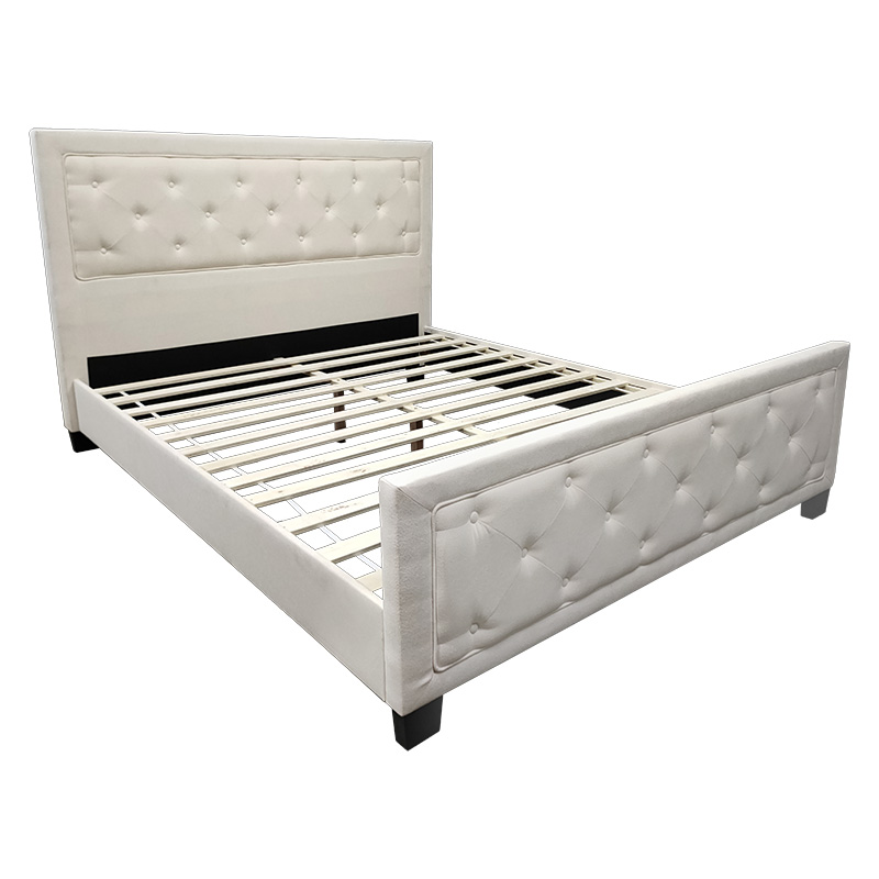 ΚΡΕΒΑΤΙ CARSON ΥΦΑΣΜΑ ΕΚΡΟΥ 160X200ΕΚ 049-000054