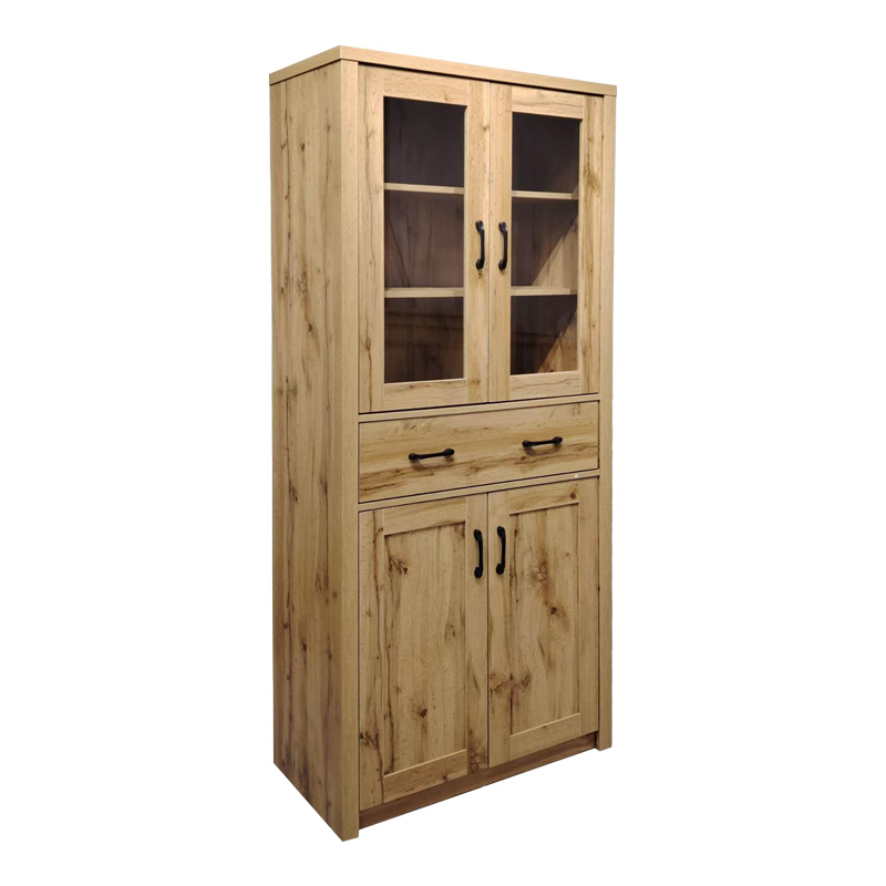 Nisso display case-wardrobe in oak color 80x40x183.5cm