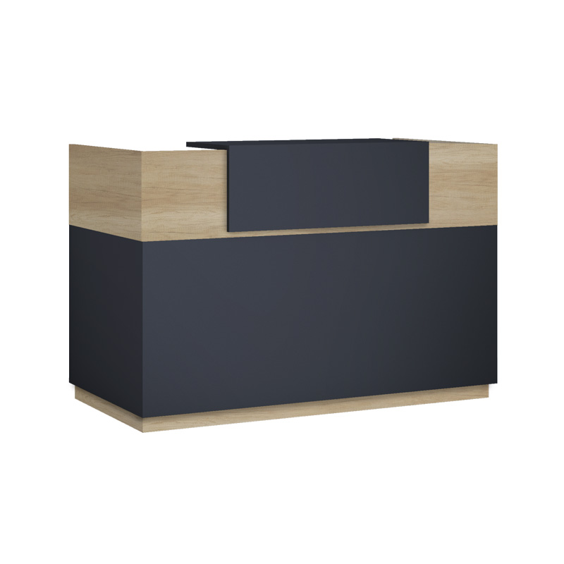 Reception Lotus in oak - dark grey color 140x70x110cm