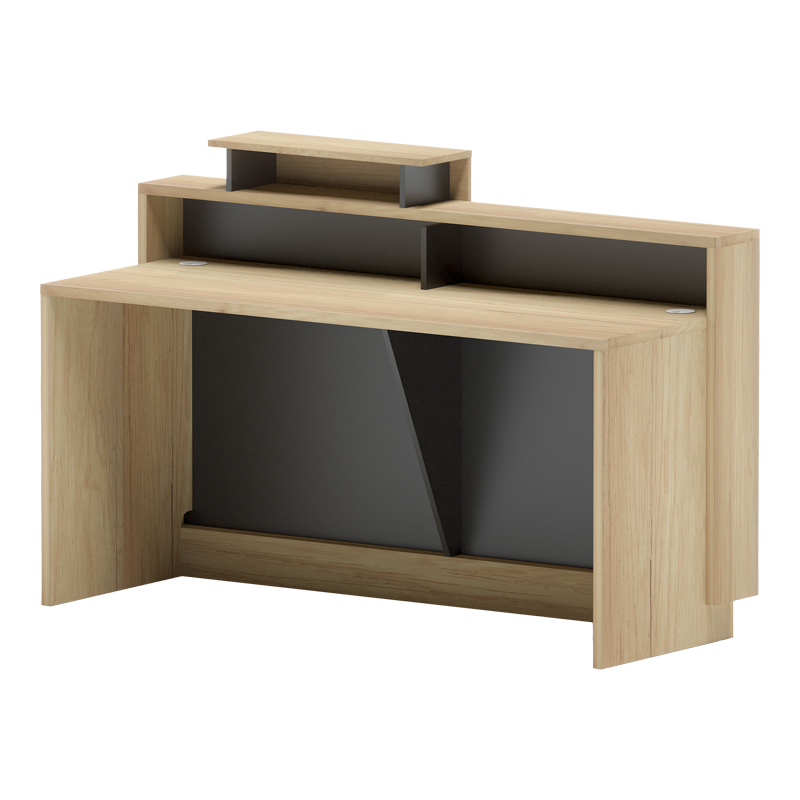 Reception desk Lotus pakoworld in natural-antracite color 160x60x105cm