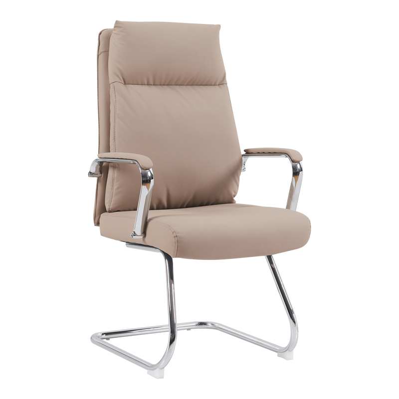 Visitor chair Siquel I pu in cappuccino color 58x62x105cm