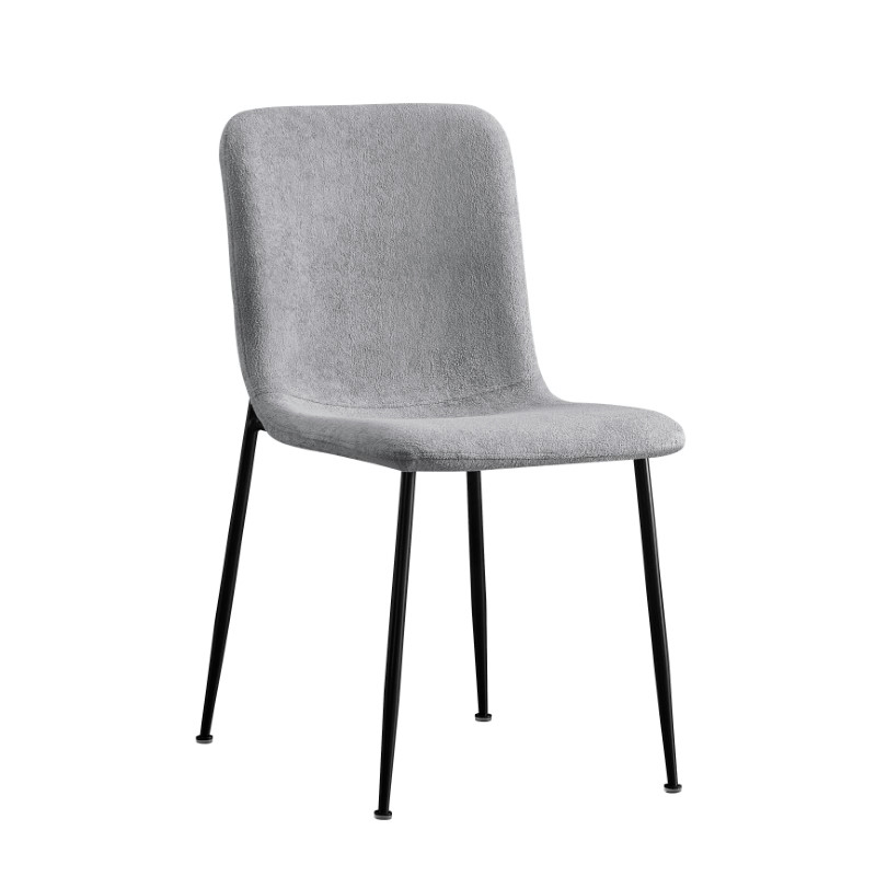 Gratify pakoworld chair gray fabric-leg black metal 43x56x83cm