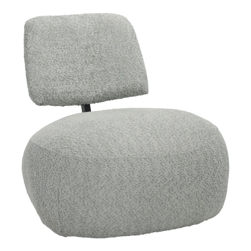 Πολυθρόνα Stonie μπουκλέ ύφασμα σε φυστικί απόχρωση 67x73x67εκ