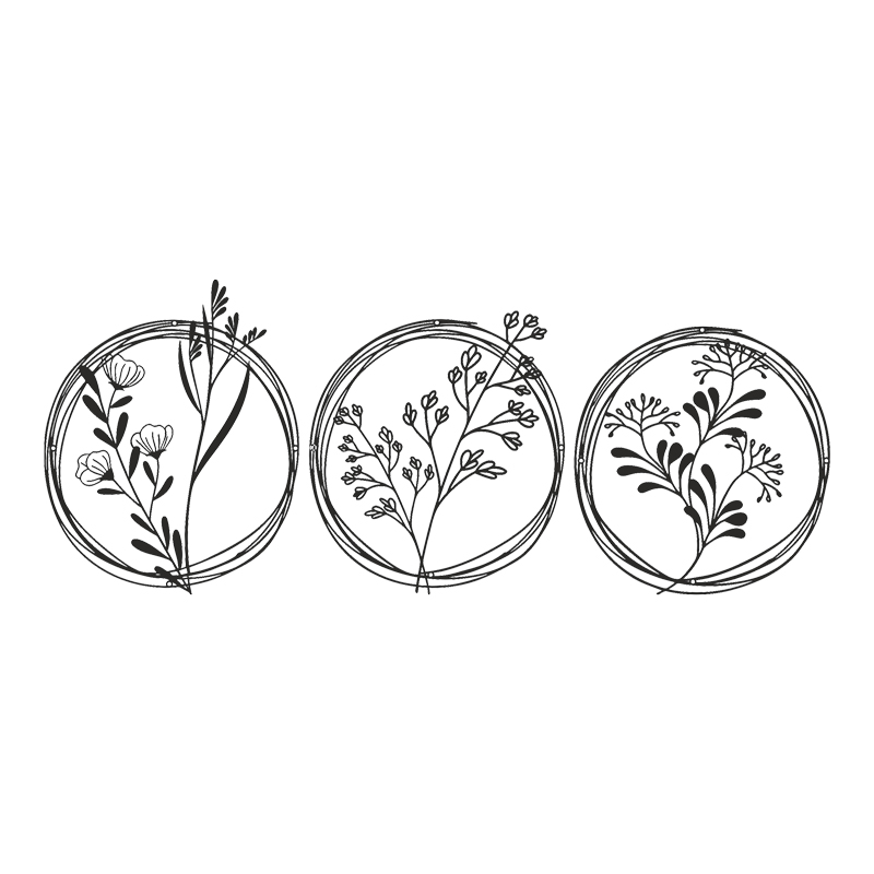 Wall deco Fremio pakoworld set of 3 pieces black metal D80x0.15cm