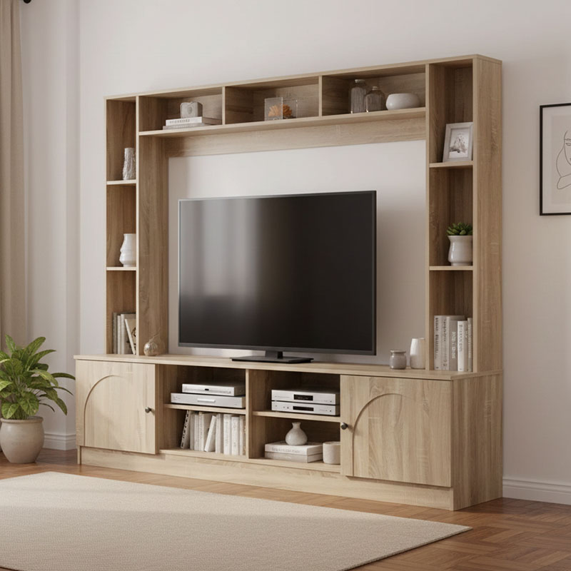 Tv set Ambera pakoworld sonoma color 200x40x171.5cm