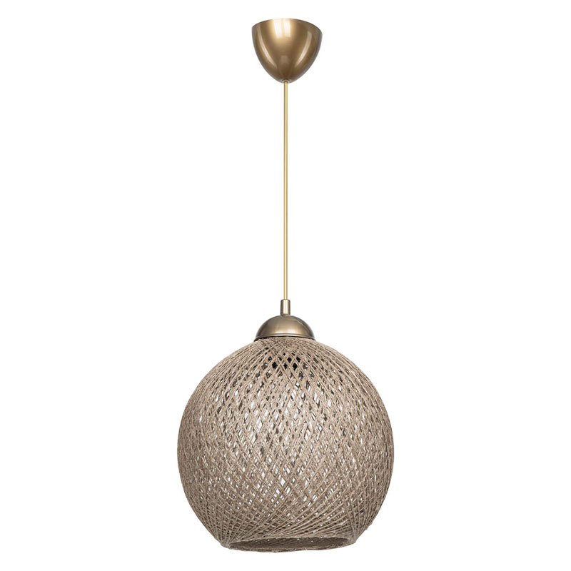 Ceiling light Leshia pakoworld Ε27  brown D26x26cm