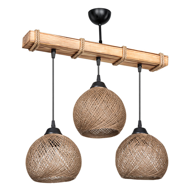 Ceiling light Fiona pakoworld Ε27 natural-beige 50x20x63cm