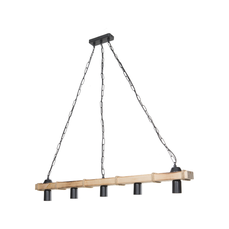 Five-light ceiling lamp Lagoon E27 in brown shade 100x8.5x10.5cm