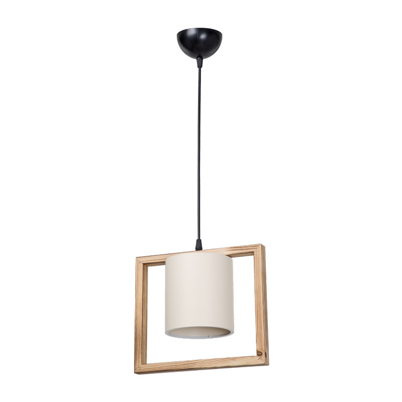 Sereda single-light ceiling lamp E27 in brown-cream shade 28x14x27cm