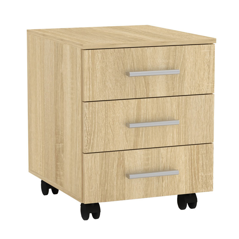 Wheeled chest of drawers Luke sonoma 40x48.5x53.5cm