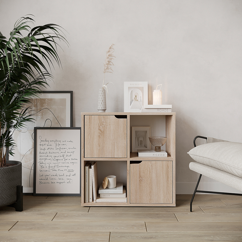 Βιβλιοθήκη Bookel σε sonoma απόχρωση 59.6x27.5x60.4εκ