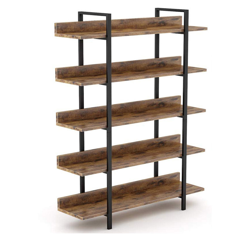 ΒΙΒΛΙΟΘΗΚΗ ALMOND ΚΑΡΥΔΙ-ΜΑΥΡΟ 119X27X185ΕΚ 197-000035 197-000035