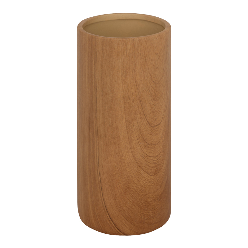 Vase Joefer pakoworld ceramic in natural color D9.5x20cm