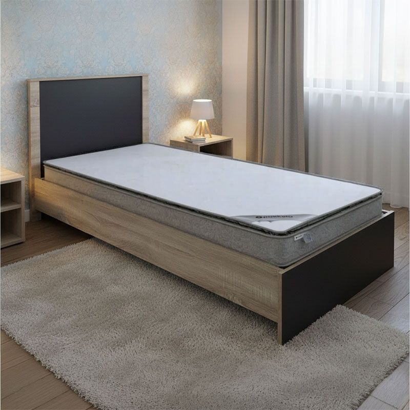 Bed with mattress Athos-Perfecto pakoworld sonoma-anthracite 90x190cm