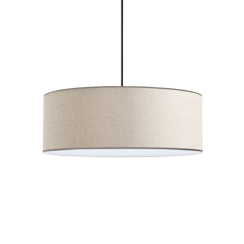 Rufio E27 ceiling lamp in brown-cream shade D50x20cm