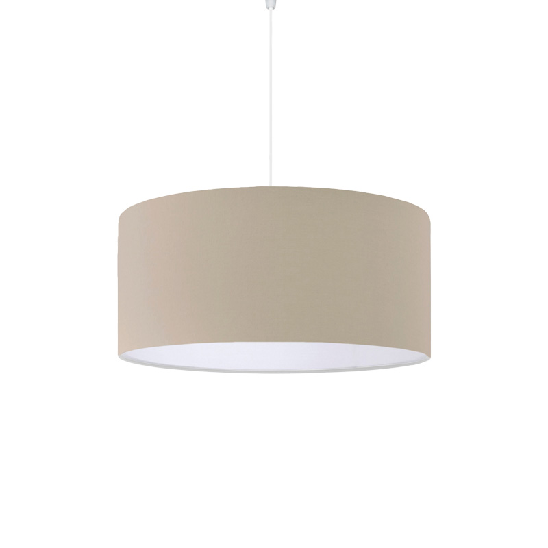 Single-light ceiling lamp PWL-1091 E27 in beige shade D38x21cm