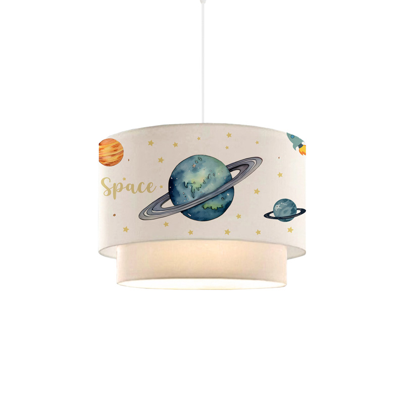 Children's ceiling lamp Saturn pakoworld multi-colored-white D30x20cm