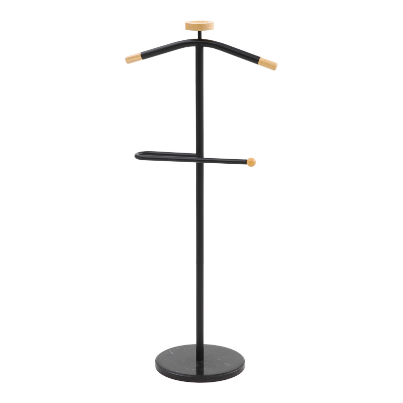 Coat Stand Jolma metal-wood in black color D30x111cm