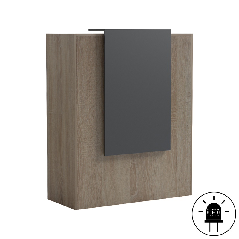 Reception desk Zowel with LED sonoma-anthracite 90x40x110cm