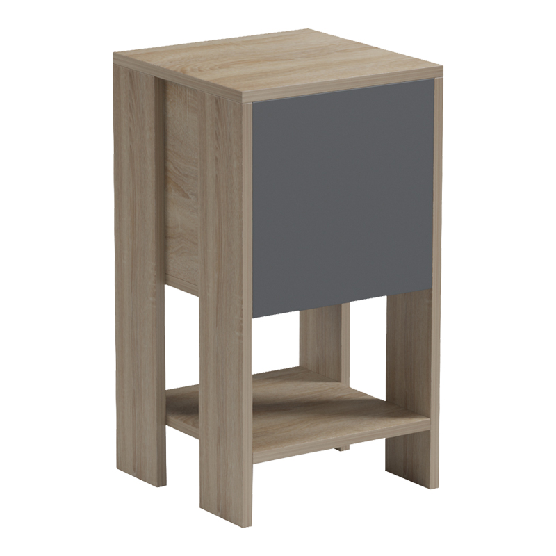 Bedside table Reppo sonoma-anthracite 30x30x55cm