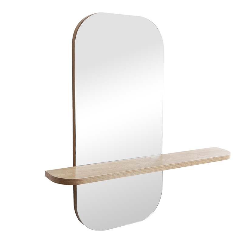 mirror Lunaria pakoworld MDF in natural finish 60x11.5x60cm
