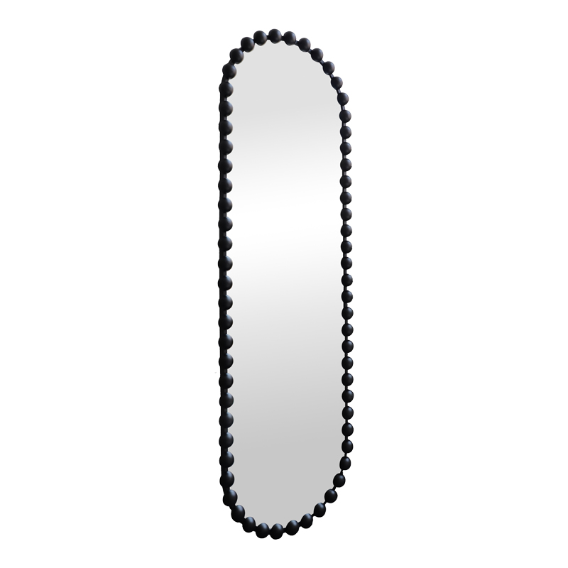 mirror Myrtus pakoworld black metal 40x2,5x160 cm