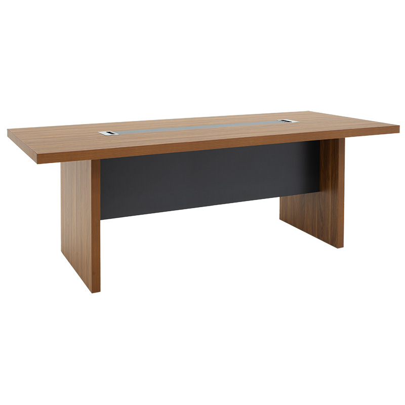 Professional conference table Oscar 5cm walnut-anthracite 240x120x76cm