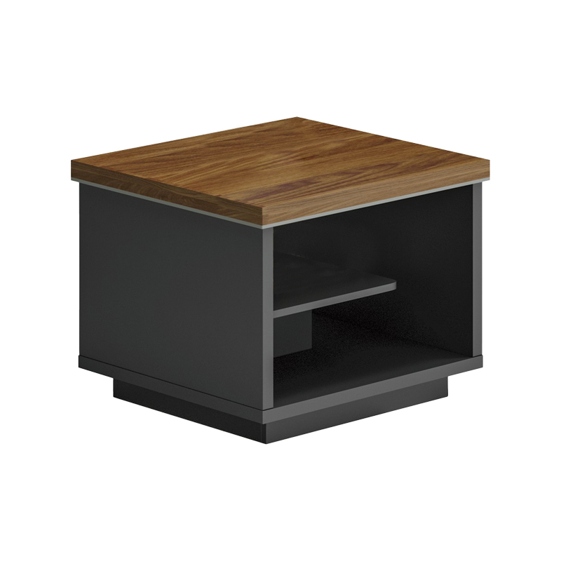 Professional office table professional Oscar melamine in walnut-charcoal shade 60x60x42cm