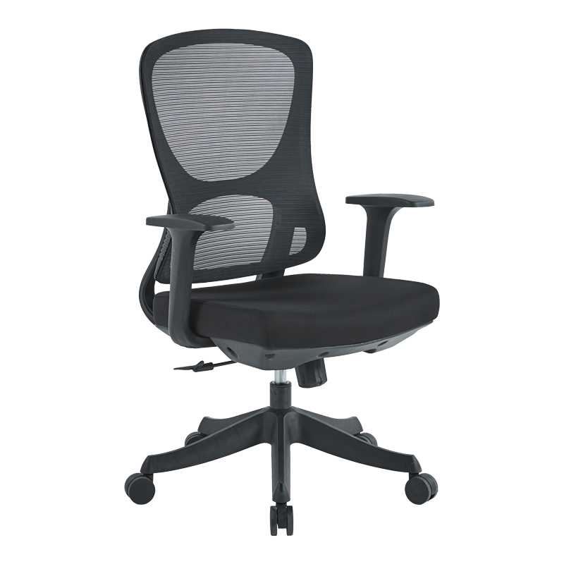 Litulo office chair mesh fabric in black 51x50.5x98/106cm