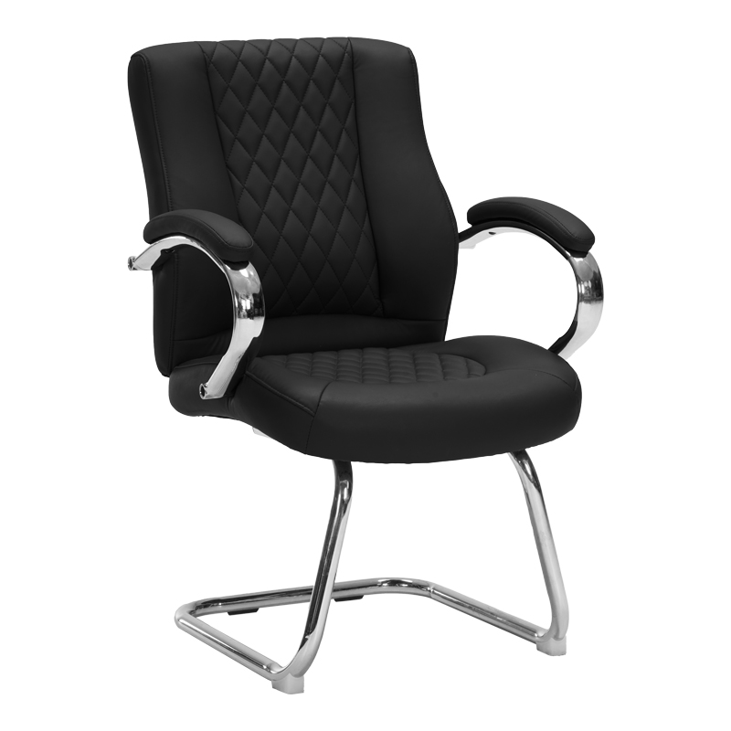 Visitor chair Thiodore pakoworld black PU 67x49.5x100cm
