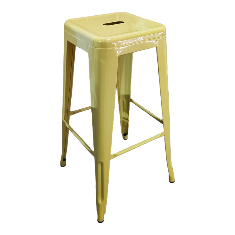 Bar stool Utopia pakoworld metal yellow 42x42x76cm