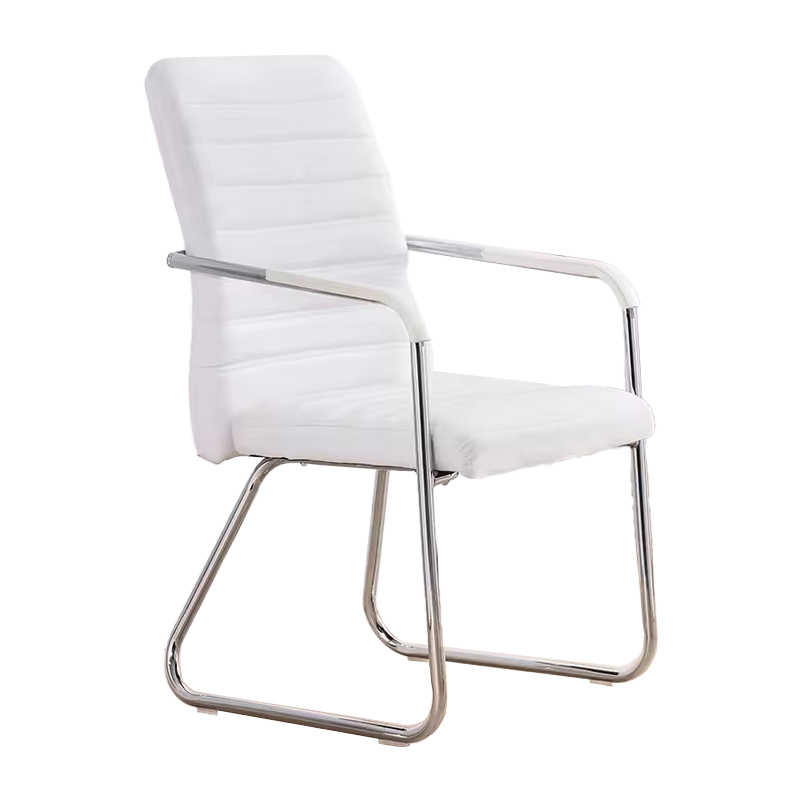 Guest chair Sefine white pu-chrome leg 53x45x97cm