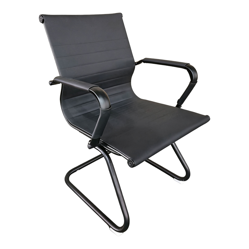 Valter guest office chair black pu 55.5x48x88cm