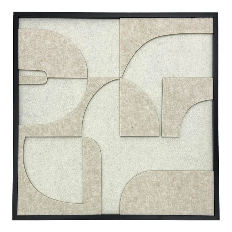 Πίνακας με πλαίσιο Jeire λευκό 62x2.5x62εκ