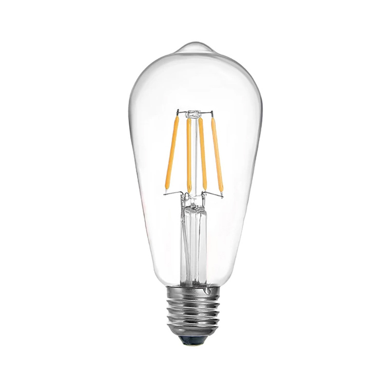 LED lamp ST64 Bulb pakoworld 4W 3000K E27 2700K clear