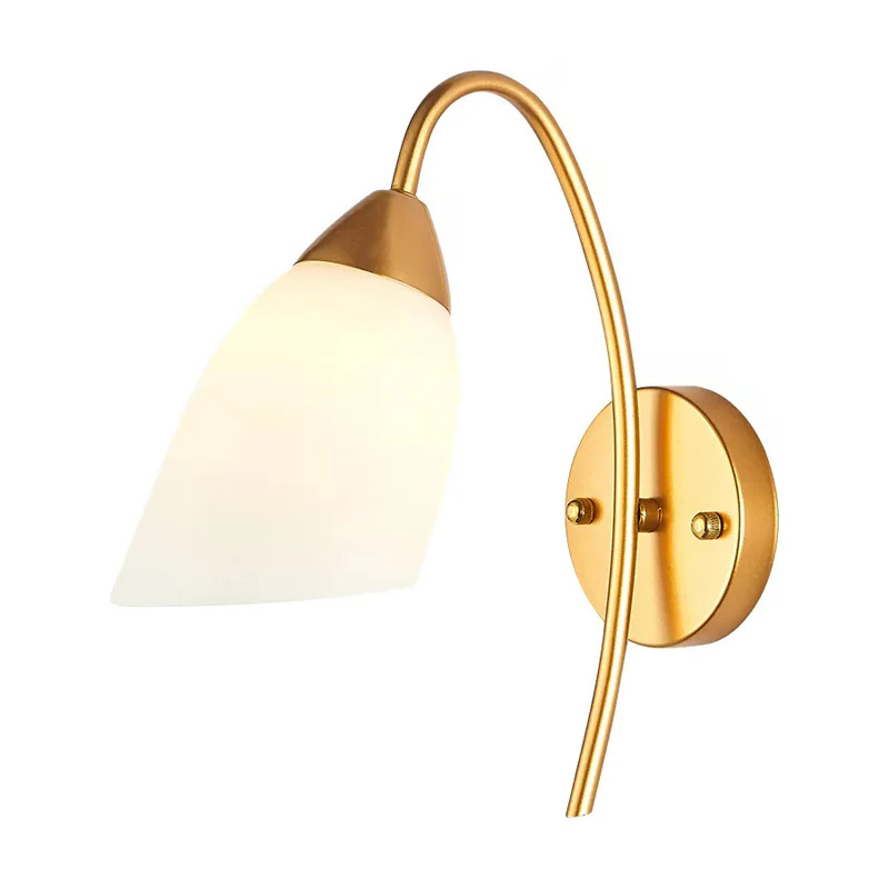 Wall light Berak led metal in gold-white color 10x10x17cm