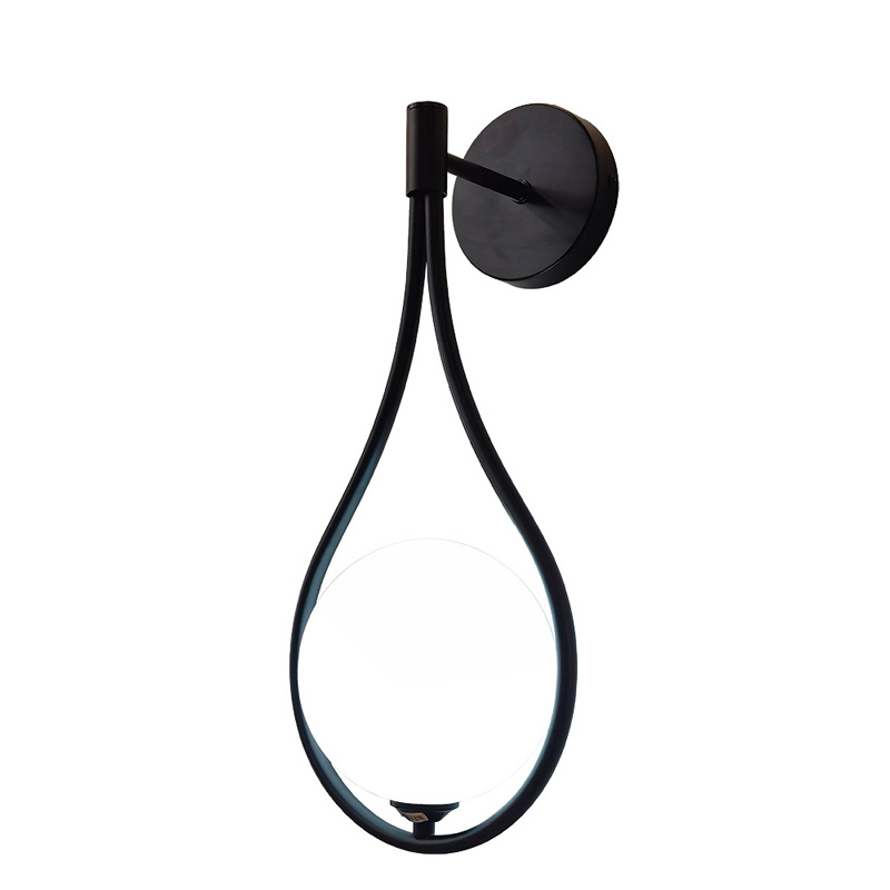 Wall light Teary G9 metal in black-white color 16x12x37cm