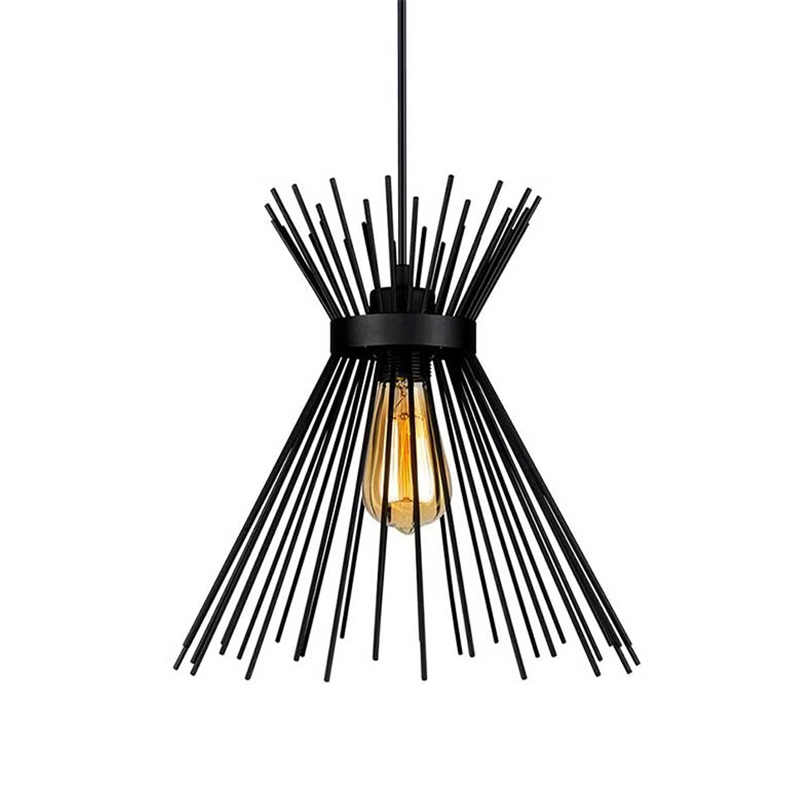 Ceiling light Candle I E27 metal in black color D25x30cm