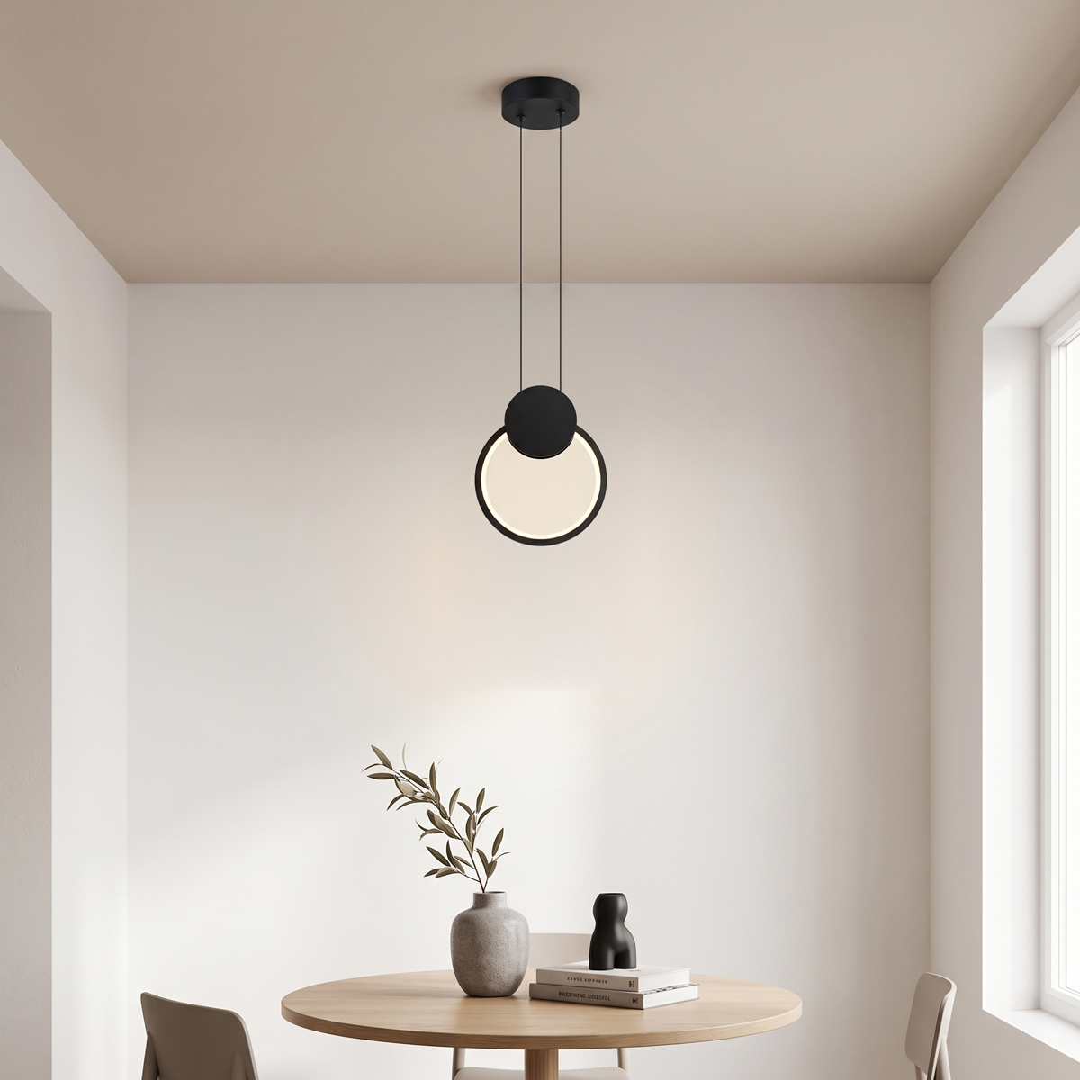 Ceiling light Ganden pakoworld led metal in black color D26.5x20cm