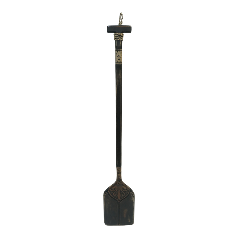 Wall decorative paddle Boon Inart mahogany wood in black-natural color 20χ3x120cm