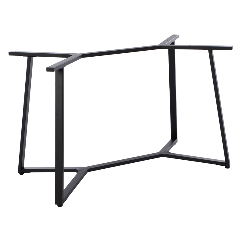Vampor I  pakoworld metal table base in black shade 112x60x72cm