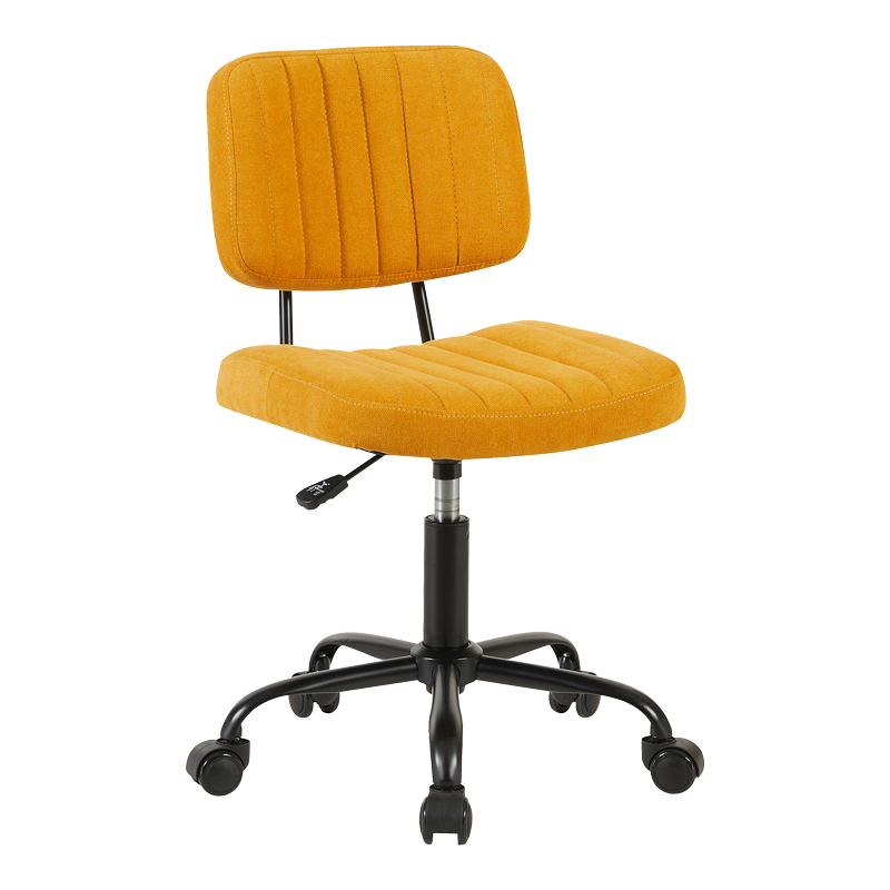 Office chair Warra fabric in yellow shade 50x52x76-86cm